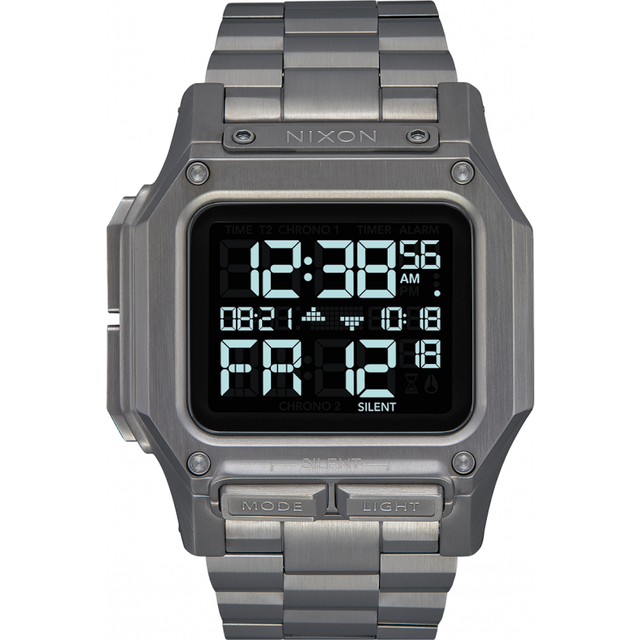 NIXON Men39's Digital Chinese Automatic Watch with Stainless Steel Strap A1268-131-00 - Silver