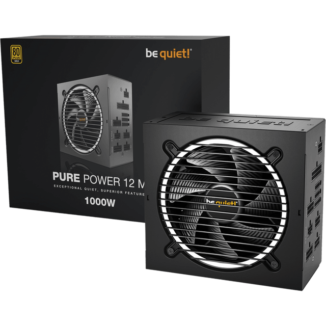 be quiet! Pure Power 12 M 1000 Watt PCIe 5.0 80+ Gold Fully Modular AT