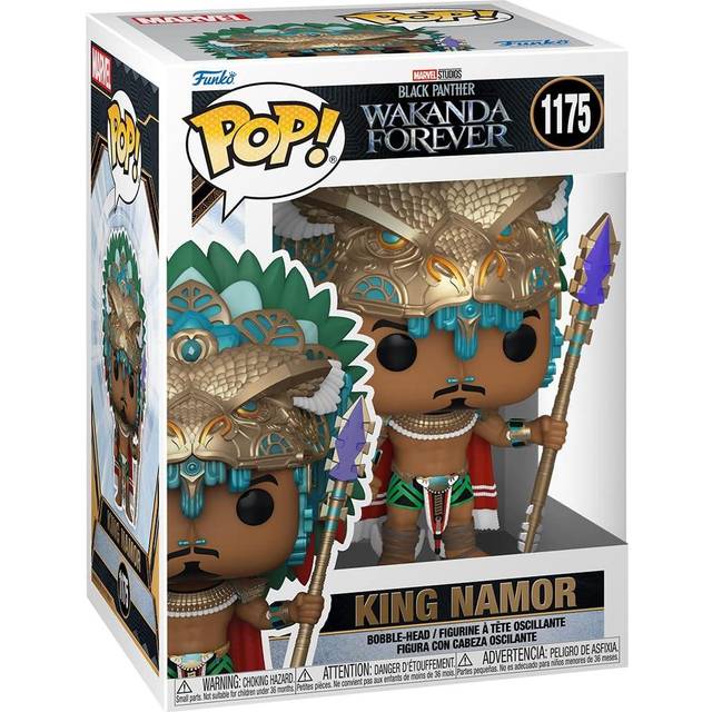 FunkoPOP! Marvel Black Panther Wakanda Forever - King Namor - Samlarbar vinylfigur - Presentidé - Officiell merchandise - Leksaker för barn och vuxna - Filmfans - Modellfigur för samlare,Multicolor