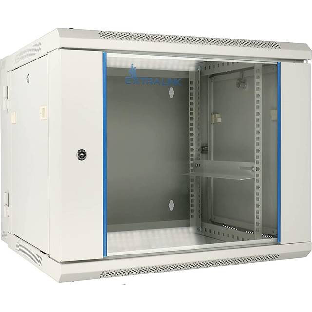 Extralink 12U 600x600 AZH Gray | Rackmount cabinet | wall mounted, swing type
