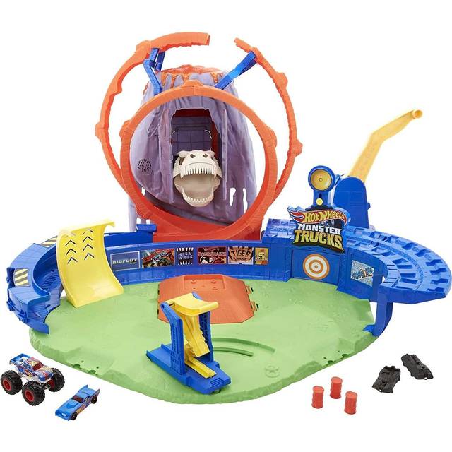 Monster Trucks T-Rex Volcano Arena Playset - Multi - Red
