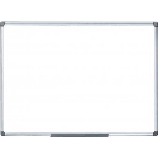 Bi-Office Magnetisk whiteboard Maya – 90 x 60 cm – magnetisk vägg med torr avtorkbar lackerad stålyta, magnetisk tavla med aluminiumram och pennhållare, memoboard