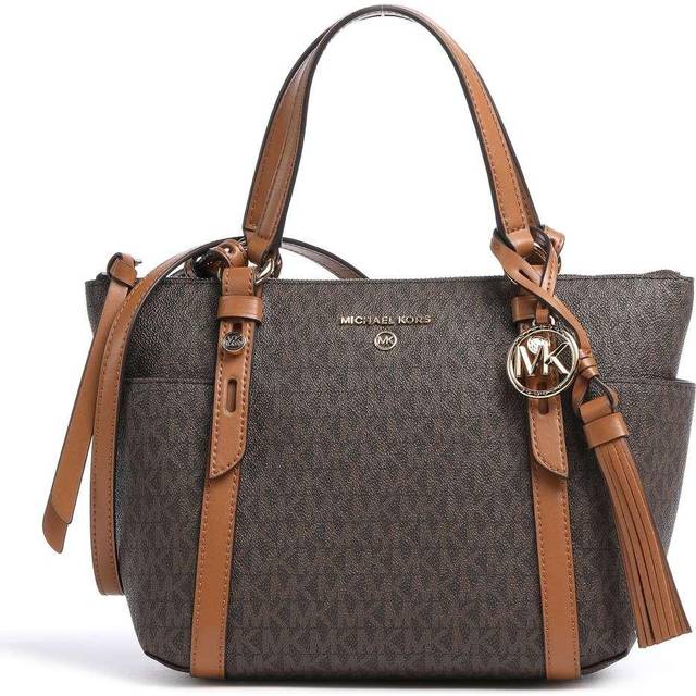 MK Sullivan Small Logo Top-Zip Tote Bag - Brown - Michael Kors - ONE SIZE