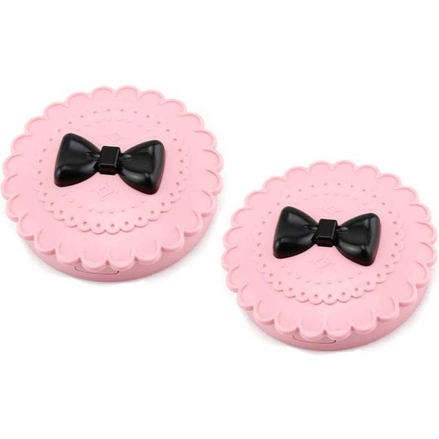 2 PCS Cosmetic Case with Mirror Eyelash Case Makeup Storage Box Travel