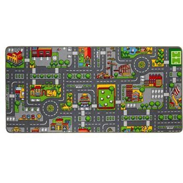 Paradiso Toys Bil Vendbart By/Bondgård Biltæppe 42pcs 80x120cm - Legetæppe test - Pegebogen.dk