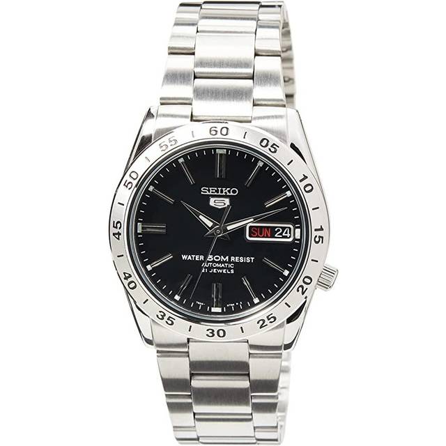 Seiko Herrklocka automatiskt rostfritt stål med rostfritt stål SNKE01K1, Silber/Schwarz, Armband