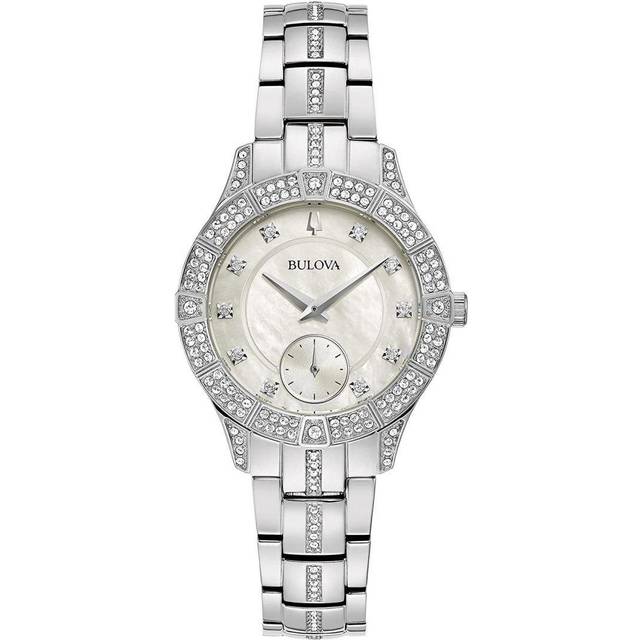 Bulova Phantom Crystal WoMens Silver Watch 96L291 Stainless Steel - One Size