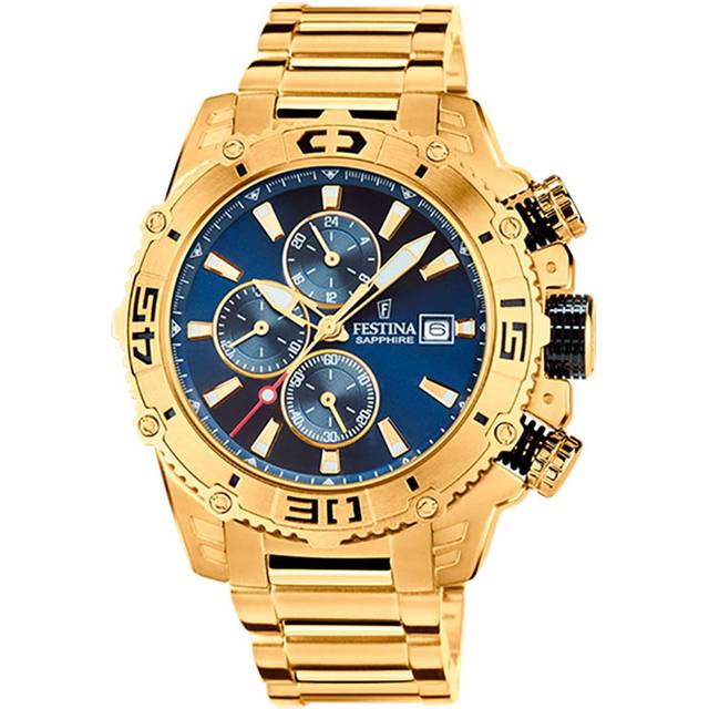 Festina Watch Chronograph Date Mens - Blue