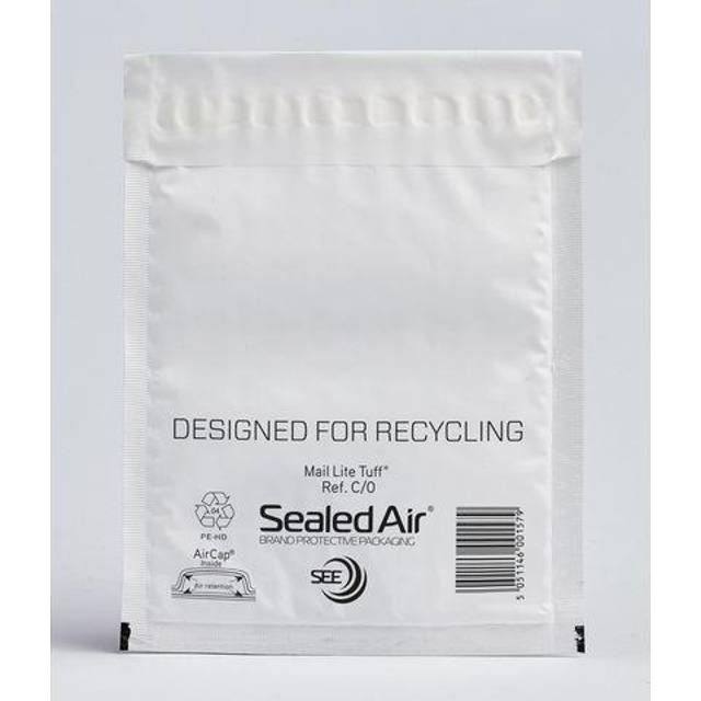 Bubbelpåse Mail Lite Tuff 150x210 mm vit, 100 st