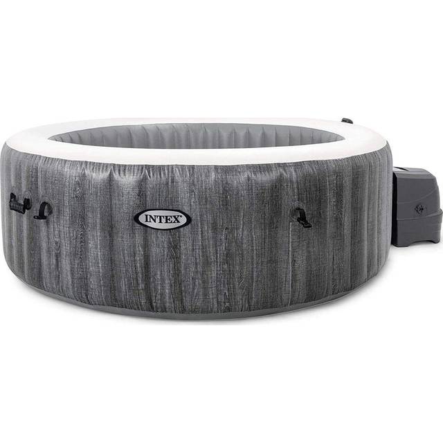 INTEX Pure Spa Greywood Deluxe Inflatable Hot Tub - 6 people, Grey