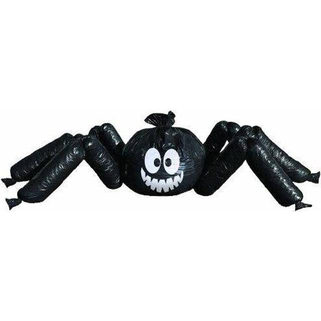 Halloween party black jumbo spider plastic lawn bag garden decoration