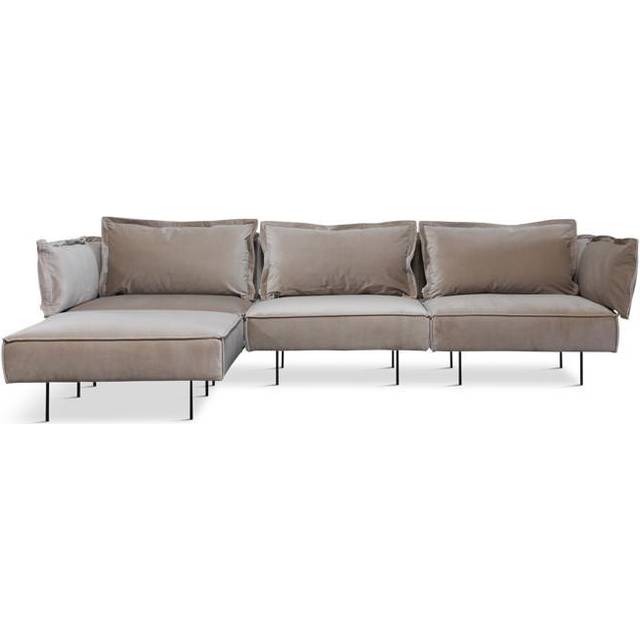 Handvärk - Modular Sofa 3-Seat Sofa with Chaise by Emil Thorup - Soffa för 3 personer - Sand - L296 x W94/100 x H75 x SH38 cm