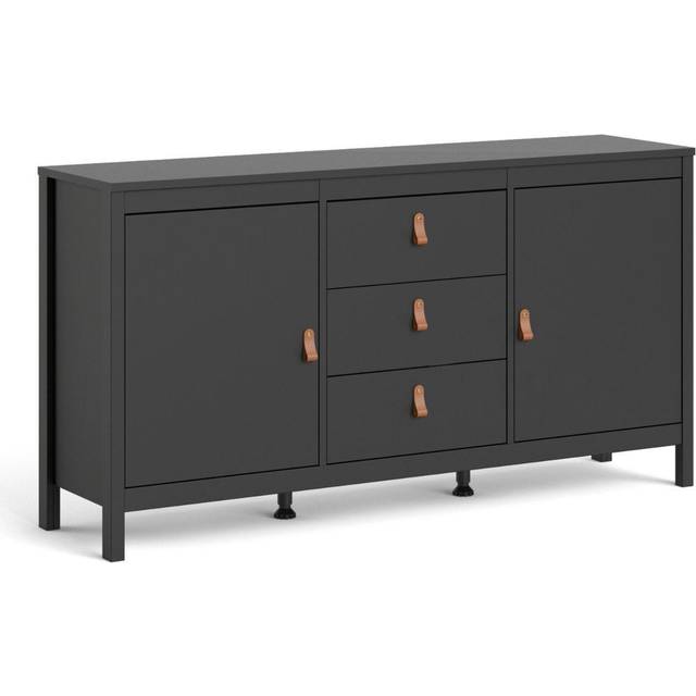 Barcelona Sideboard 2 Doors + 3 Drawers In Matt Black