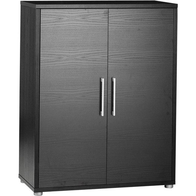 Prima Bookcase with 2 Shelves and 2 Doors, Black