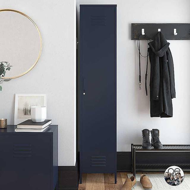 Dorel Bradford Single Metal Storage Cabinet Navy, Blue