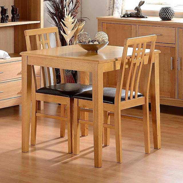 Seconique Vienna Dining Set - Medium Oak And Brown Pu, Brown