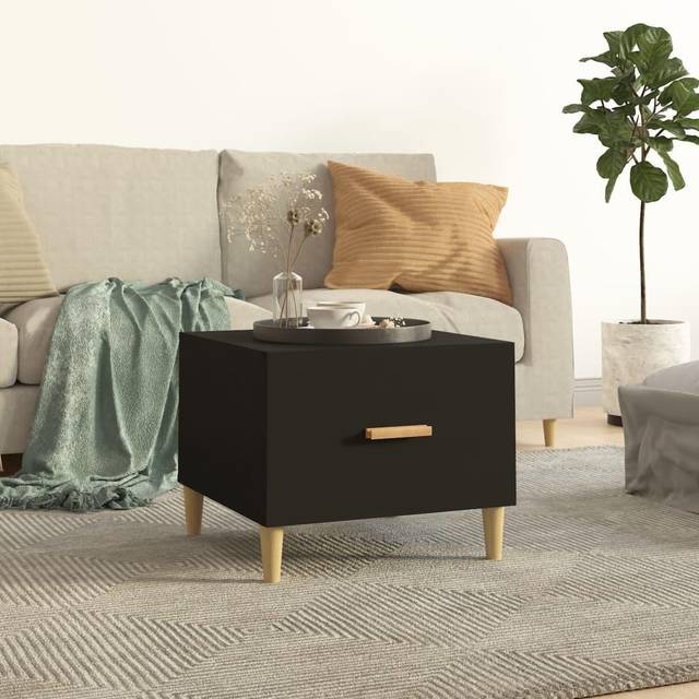 vidaXL Coffee Table Black 50x50x40 cm Engineered Wood