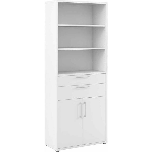 Florence 2 Door 2 Drawer 3 Shelf White Bookcase
