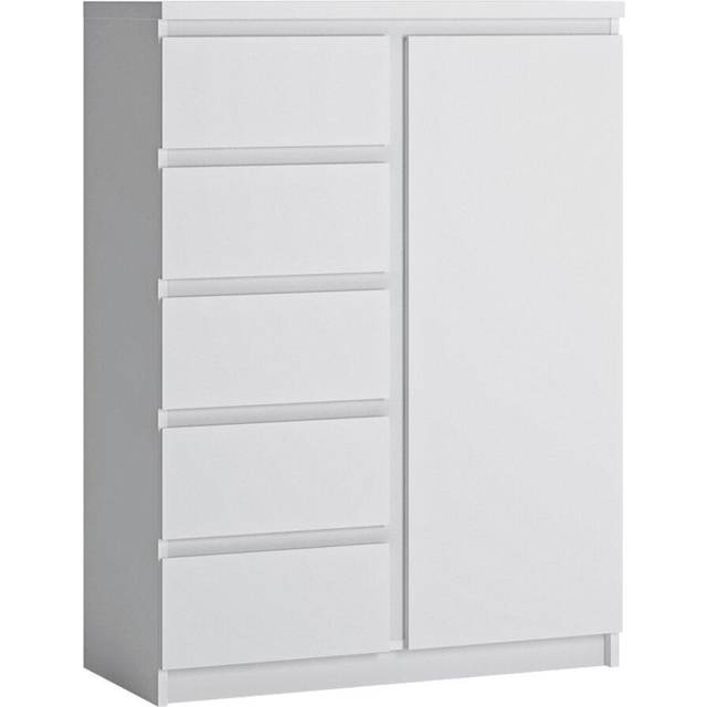 Fribo 1 Door 5 Drawer Cabinet In White