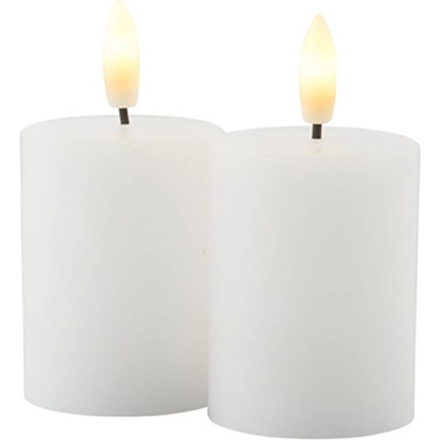 Sirius LED Kerze Sille Outdoor 2er Set 5x6,5cm weiß