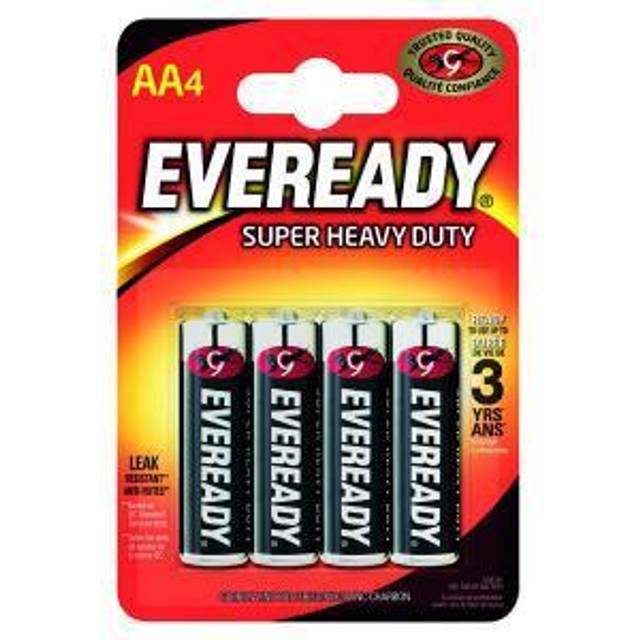 Eveready Super Heavy Duty AA Batteries (4 Pack) R6B4UP