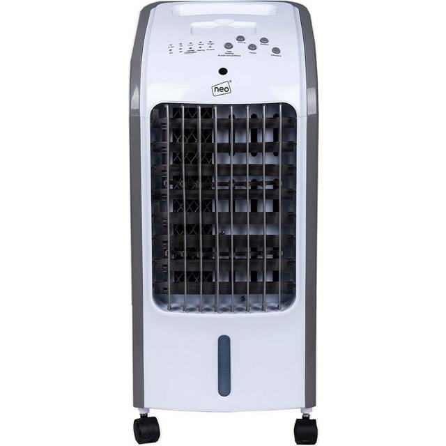 4 Litre 80W Oscillating Portable Evaporative Cooler Fan with Remote Control - White - One Size