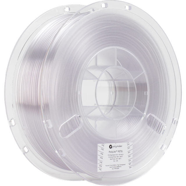 Polymaker PETG filament | Transparent | 1,75mm | 1kg | PolyLite