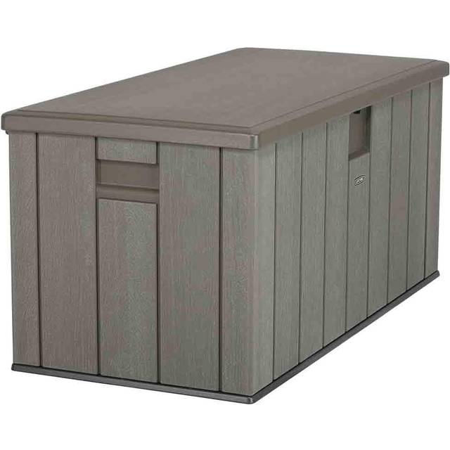 Rough Cut 570 L Plastic Storage Bench - Dark Grey (69cm H X 151cm W X 72cm D)