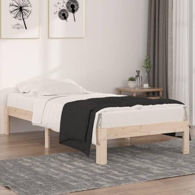 vidaXL Bed Frame without Mattress 90x190cm Single - Brown