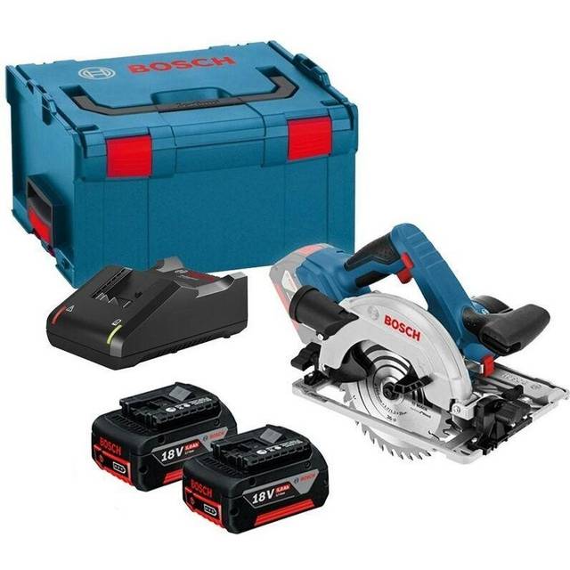 18v gks 18V-57 g 165mm Cordless Circular Saw Inc Guide Rail Base 2 x 5.0ah - Bosch