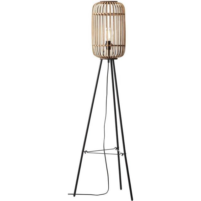 Endon 101774 Mathias 1 Light Floor Lamp Natural Bamboo, Plywood &amp;