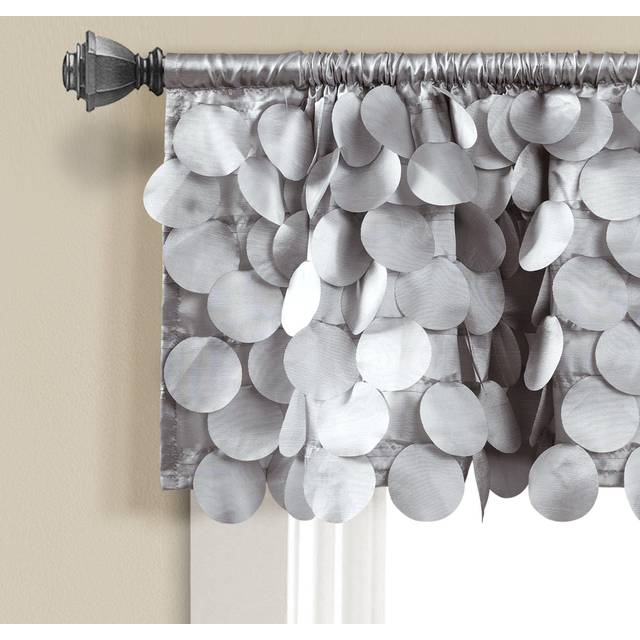 Frodig dekor frodig inredning, ljusgrå Gigi Valance texturerat fönster köksgardin (enkel), 178 cm B x 35,5 cm L