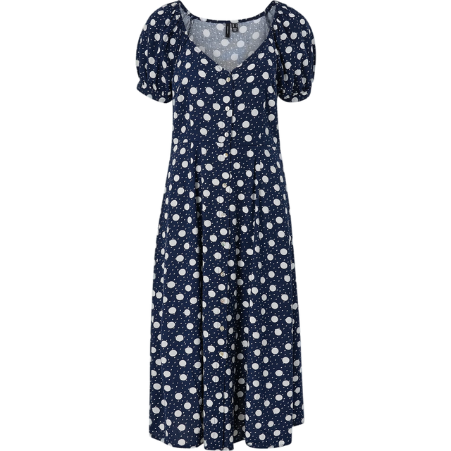 Vero Moda dame kjole VMJESMILO - Desert Sage Snow white dots