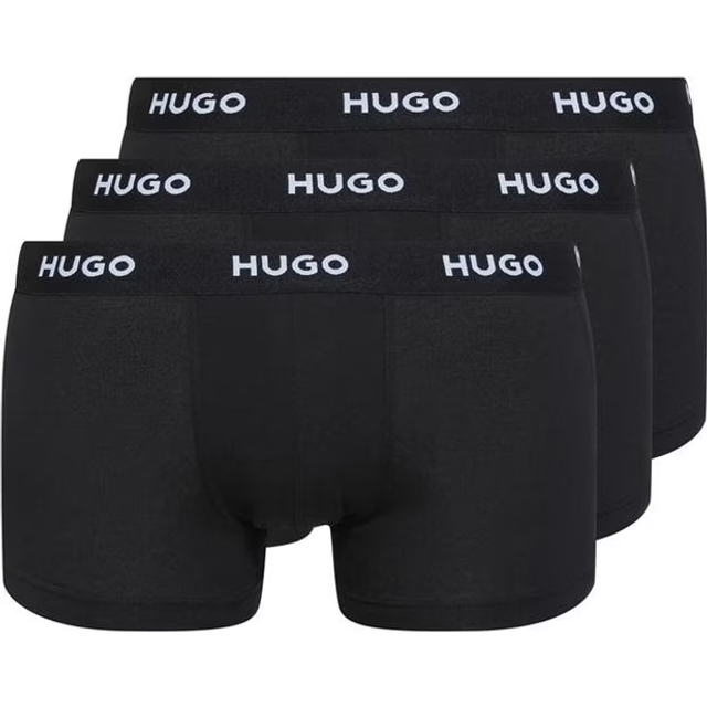 Hugo Boss Logo-Waistband Trunks 3-Pack Black S (S)