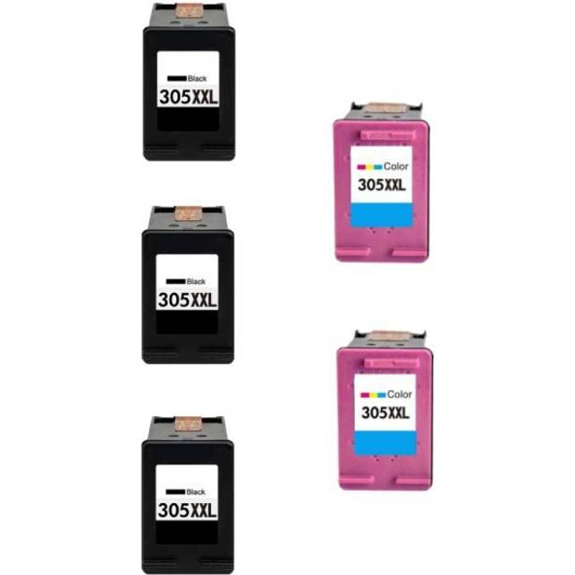 Kompatibel bläckpatron HP 305 XL- 6ZD17AE, 5 stk. rabattpaket 90 ml