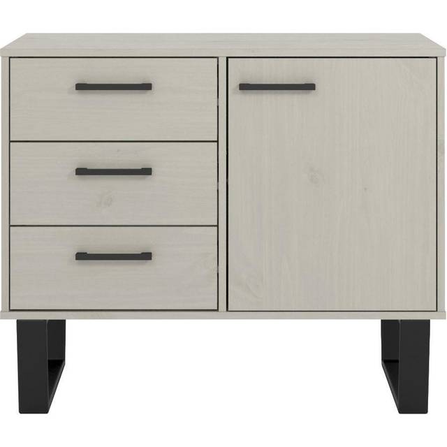 Texas Small Sideboard With 1 Door, 3 Drawers - Grey - One Size