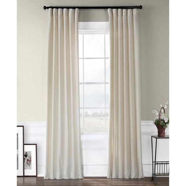 HPD Half Price Drapes Semi Sheer Faux Linen Curtains for Bedroom 120 i