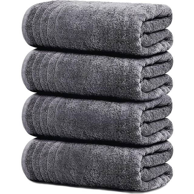 Tens Towels Pack of 4 Extra Large Bath Towels 30 x 60 Inches  100% Cotton  Larger & Lighter  Quicker to Dry  Lighter Weight  Super Soft and Absorbent