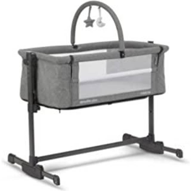 miniuno Sleeptite PLUS Co-Sleeper Crib-Grey + FREE Mattress Fitted Sheet & Toybar!