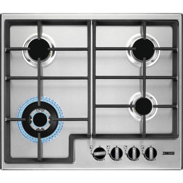 Zanussi ZGNN645X 60cm Gas Hob - Silver - Stainless Steel
