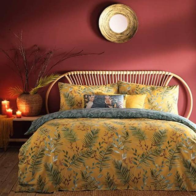 furn. Mazari King Size Mustard Duvet Set - Yellow