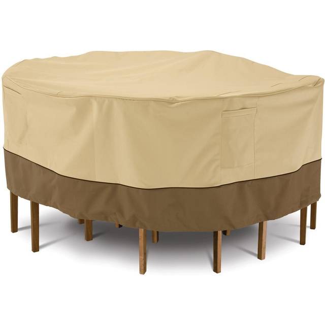 Classic Accessories 71912 Small Patio Table and Chair Set Cover in Pebble/ Earth/ Bark
