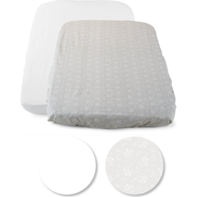 Chicco Next2Me Crib Fitted Sheets - Grey Fox