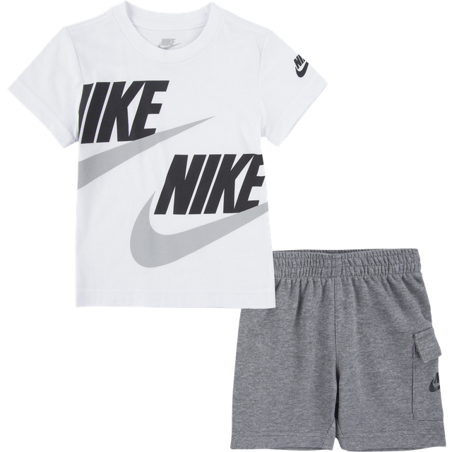 Nike Infant Boys Nsw Hbr Cargo Ft Short Set - Grey, Grey, Size 24 Months - 24 MONTHS