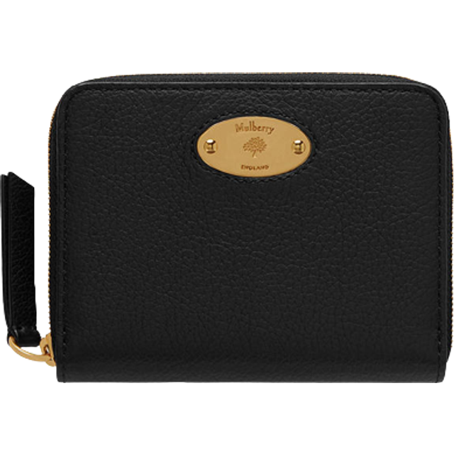 Mulberry Womens Green Plaque-embellished Grained-leather Wallet - Mulberry Green