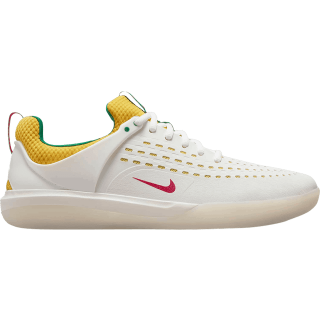 Nike Zoom Nyjah 3 Premium SB Rastafarian Unisex Sneakers White Summit-White Tour-Yellow DO9403-100 38