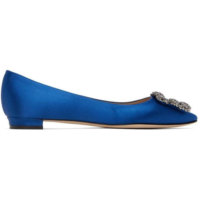Manolo Blahnik Hangisi Satin Flat