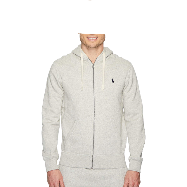 Polo Ralph Lauren Fleece Full-Zip Hoodie in Heather - Grey. Size L (also in M, S, XL/1X). (L)