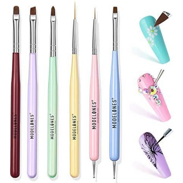 Modelones Nail Art Brush Set  Nail Art Tools with Nail Polish Brush  Nail Extension Gel Brush  Nail Liner Brush  Nail Carved Brush  Nail Dotting Pen