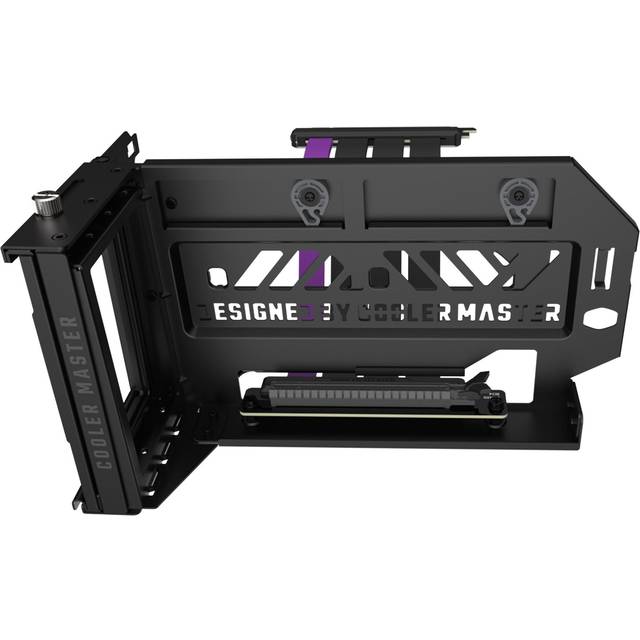 Cooler Master Vertikalt V3 Kit för GPU-Hållare, för E-ATX/ATX/mATX Chassi & PCI-E 4.0-enheter, Justerbart Modulärt Stöd för Grafikkort, Tjockt-SGCC Stålfäste, 165 mm Stigarkabel ingår - Svart